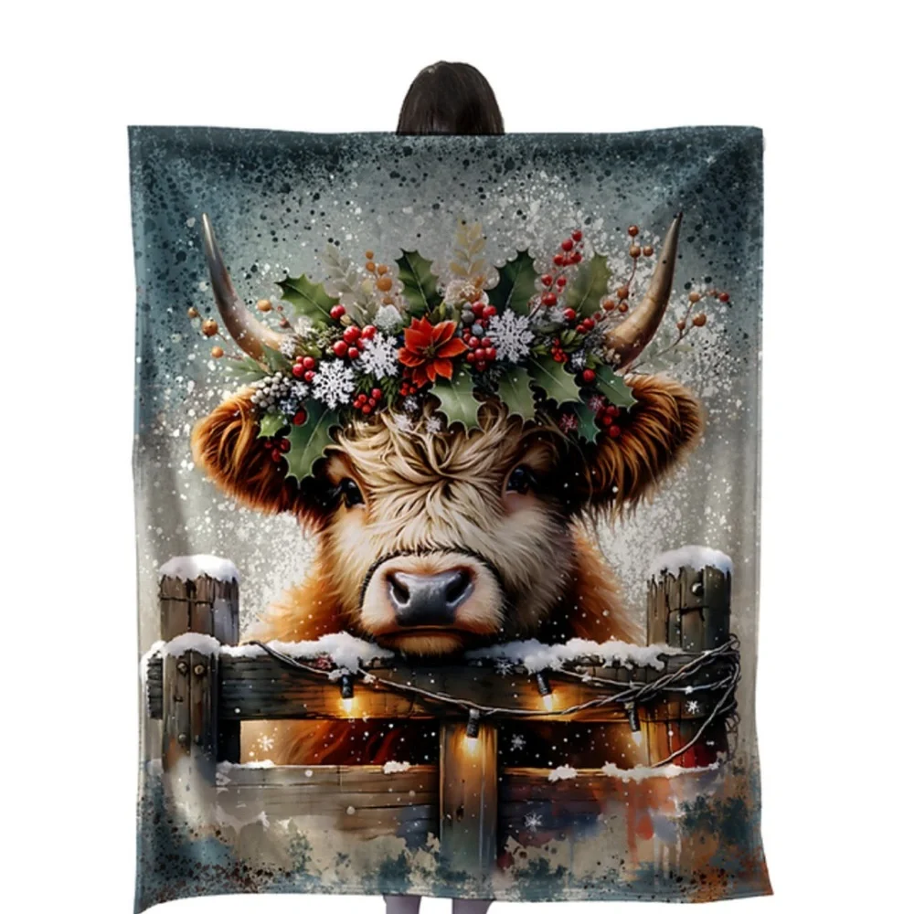 Highland Cow Throw Blanket